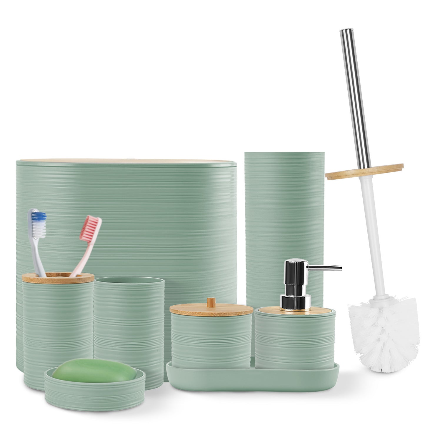 Set Of 8Pcs Bathroom Accessories