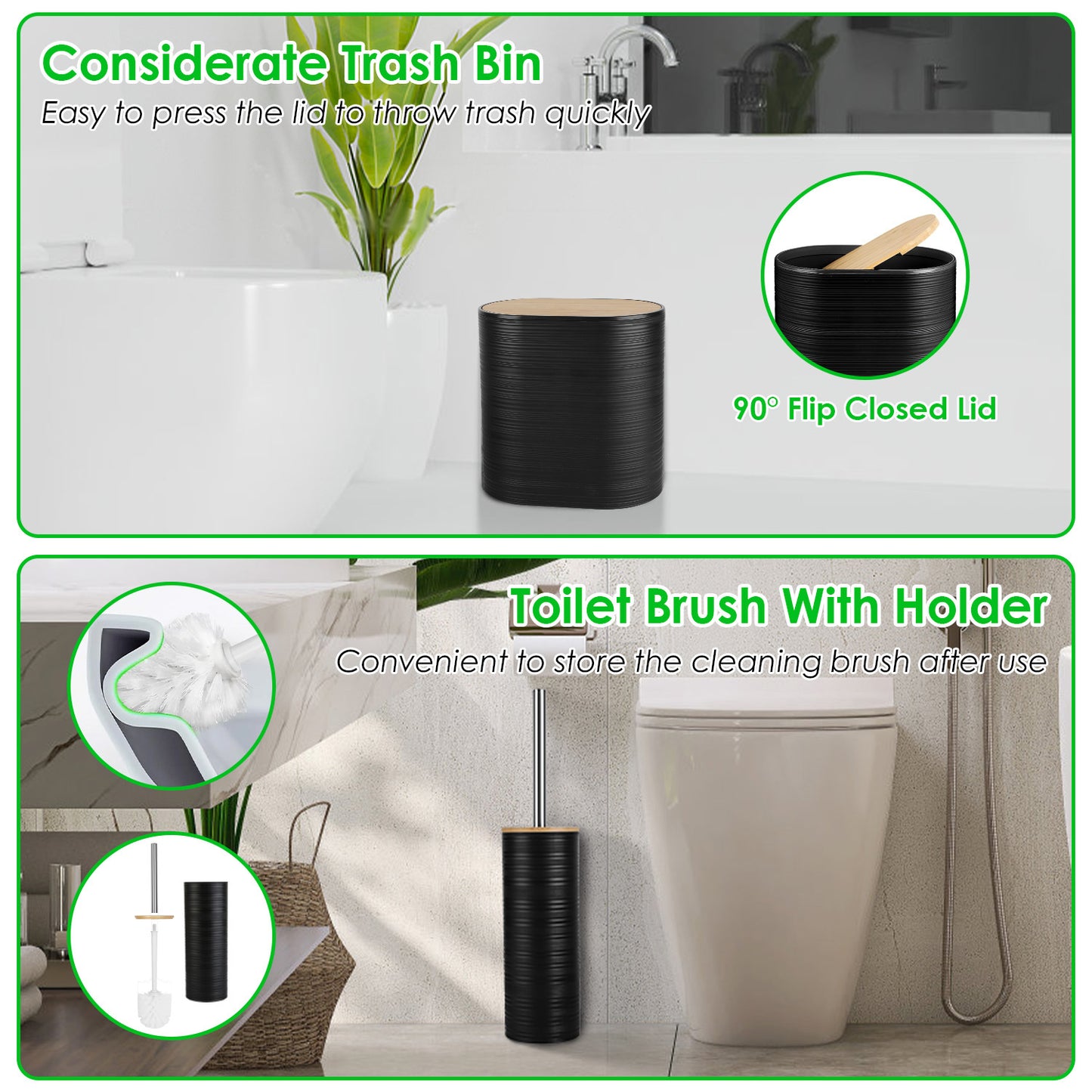 Set Of 8Pcs Bathroom Accessories