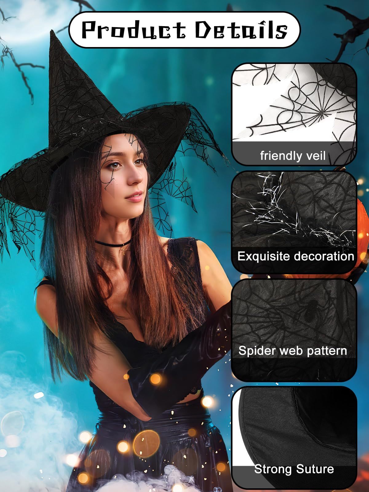 2 Pieces Halloween Hat