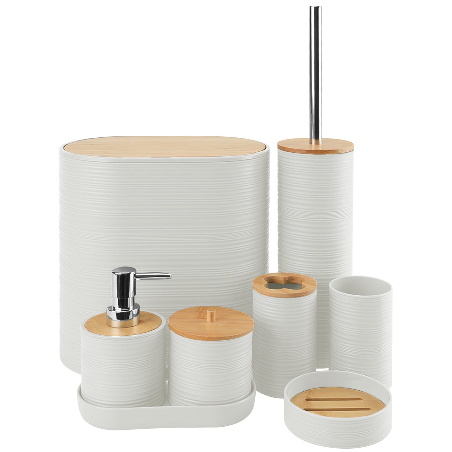 Set Of 8Pcs Bathroom Accessories