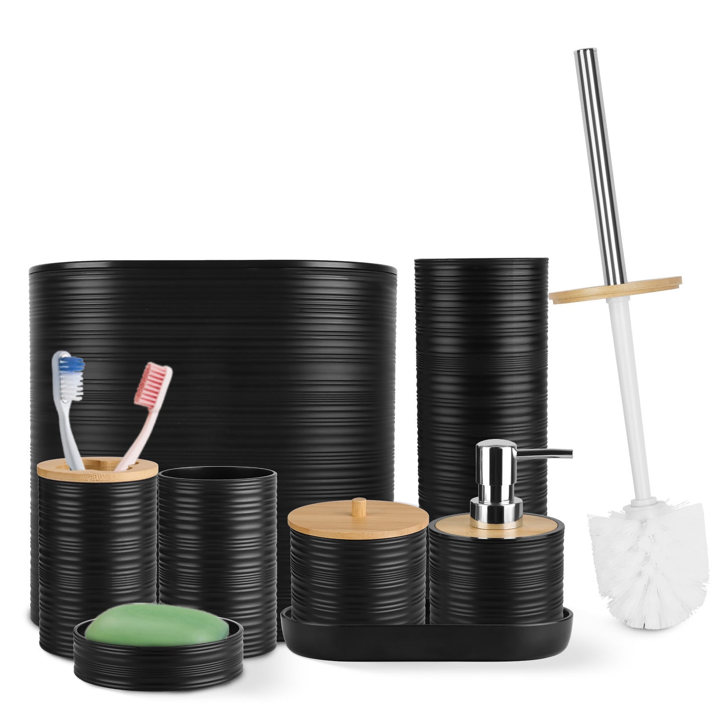 Set Of 8Pcs Bathroom Accessories